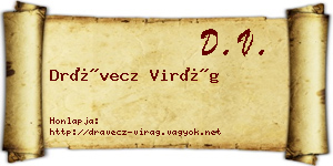 Drávecz Virág névjegykártya