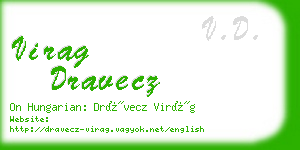 virag dravecz business card